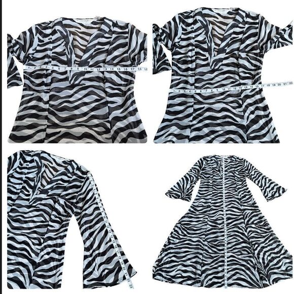 Victoria’s Secret Collection Vintage Sheer Zebra Print Maxi Dress / Coverup - Picture 14 of 16